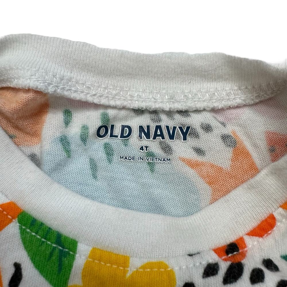 OLD NAVY Unisex Printed Crew-Neck T-Shirt in Garden Fruit Basket Size 4T Toddler - Picture 2 of 4